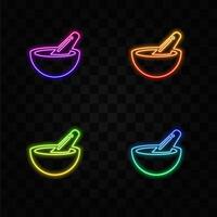illustration. bowl. neon style.pylon on background.premium quality symbols. icons for concept and graphic design. vector