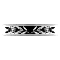 Minimalist Olive Branch Border Elegant vector