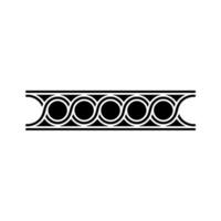 Repeating Black White Geometric Pattern on White Background vector