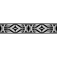 Black and White Ornamental Border, Minimalist Elegance, Repeating Pattern vector
