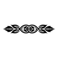 Elegant Black Leafy Decorative Ornament on White Background vector