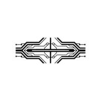 Minimalist Circuit Board Element - Circuitry vector