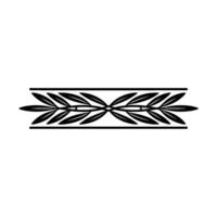 Elegant Black Olive Branch on White Background vector