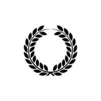 Minimalist Laurel Wreath Illustration on Light Background vector