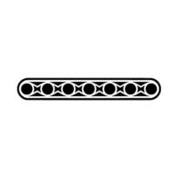 Abstract Geometric Border in Black on White Background vector