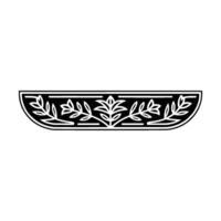 Elegant Black and White Floral Border Element 2 vector