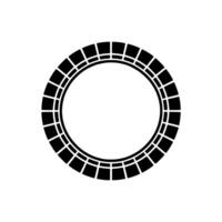 Abstract Geometric Circle Black, Gray, and White Element vector