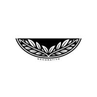 Minimalist Leafy Ornament, Decorative Floral Element vector