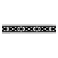Elegant Black White Ornamental Border on White Background - Abstract vector