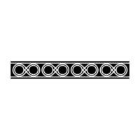 Geometric Infinity Loop Border Black on White vector