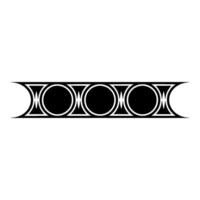 Decorative Border Element Geometric Black on White, Minimalist vector