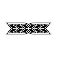 Elegant Black Floral Border on White Background 13 vector