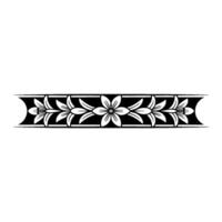 Elegant Floral Border in Black and White 8 vector
