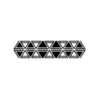 Geometric Pattern in Black White Seamless Decorative Border Element vector