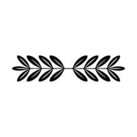 Minimalist Laurel Wreath Element on Gray, Decorative vector