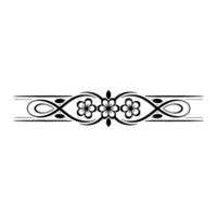 Elegant Floral Border in Black White on Light Background vector