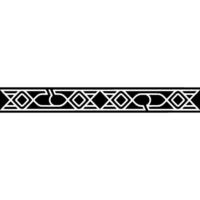 Geometric Border with Rhombus and Abstract Shape Elements vector