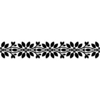 Elegant Leafy Border with Minimalist Gray Color Scheme vector