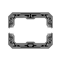 Abstract Circuit Board Frame Futuristic Technology vector