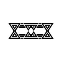 Abstract Geometric Pattern with Triangles in Black and White vector