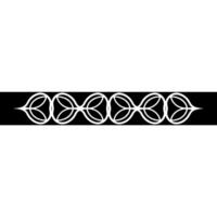 Geometric Patterned Border on Black, Minimalist Abstract vector