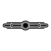 Art Deco Element Black and White Geometric Illustration vector