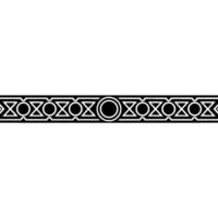 Decorative Geometric Border Element in Black and White vector