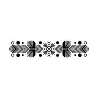 Minimalist Winter Snowflake Element vector