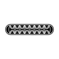 Geometric Border in Black and White, Minimalist Style - Abstract vector