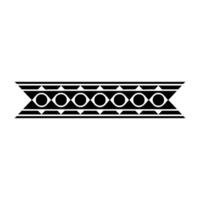 Geometric Tribal Ornament, Illustration on Gradient Background vector