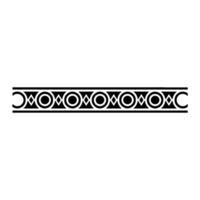 Geometric Border Ornament, Black and White, Illustration - Pattern vector