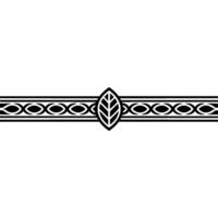 Minimalist Leaf Geometric Border on White Background vector