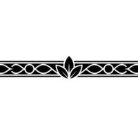 Elegant Black and White Border with Leaf Motif vector