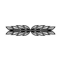 Minimalist Leaf Crest, Elegant, Monochromatic vector