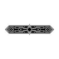 Abstract Circuit Board Emblem on White Background vector