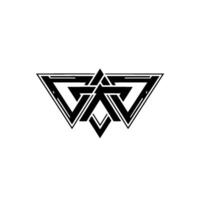 Geometric, Modern Monochromatic Emblem, Illustration vector