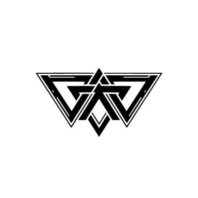 Geometric, Modern Monochromatic Emblem, Illustration