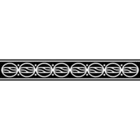 Minimalist Black and White Ornamental Border - Pattern vector