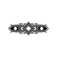 Geometric Art Deco Ornament on White Background - Art deco vector