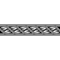 Elegant Floral Border in Monochrome vector