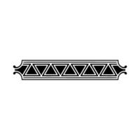 Geometric Border Black White Decorative Element - Triangle vector