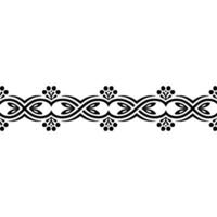 Elegant Black and White Ornamental Border - Invitation vector