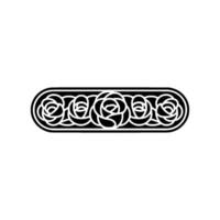 Elegant Floral Border in Black and White Minimalist - Roses vector