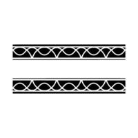Geometric Border in Black White, Minimalist Pattern - Ornament vector