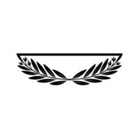 Minimalist Olive Branch on White Background - Olive branch vector
