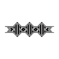 Geometric Black Ornament on White Art Deco Style vector