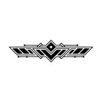 Minimalist Geometric Crest Abstract Art Deco Ornament vector