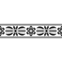 Decorative Border Pattern, Black and White, Minimalist vector