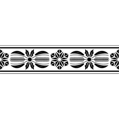 Decorative Border Pattern, Black and White, Minimalist