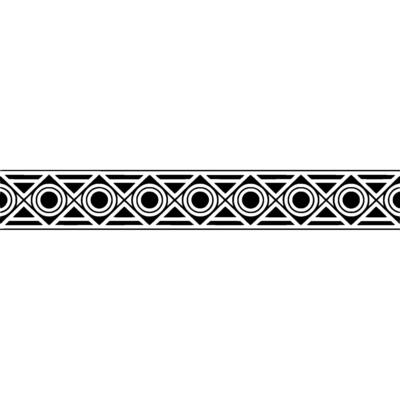 Geometric Border Black White Repeating Pattern
